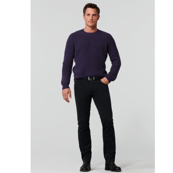 MEYER Pantaloni Stretch Cotone Autunno-Inverno Drop 4 Art.3525 Dubai col.09 nero