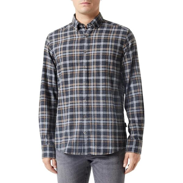 Bugatti camicia uomo in flanella art.48513-9350 grigio