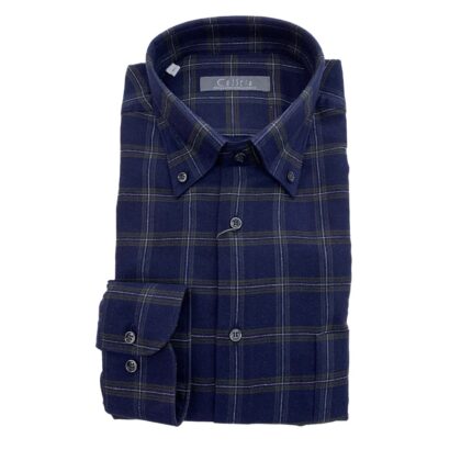 Cassera Camicia Uomo a Manica Lunga in Flanella 100% Cotone  Art.5p067  mod.style