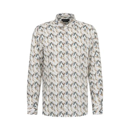 Bugatti camicia uomo manica lunga 100% lino 78911c-9150