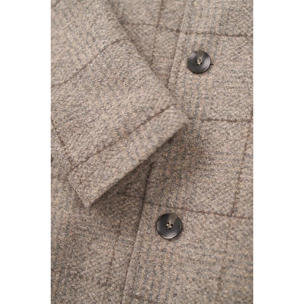 Bugatti Cappotto Uomo con Colletto a Fascia 628533-64078 beige - immagine 7