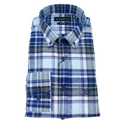 Bugatti Camicia Flanella botton down 100% cotone 9350-68310b