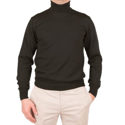 Sporting Mare dolcevita Uomo in 100% Lana Merino Nero 240-100 FINEZZA 12