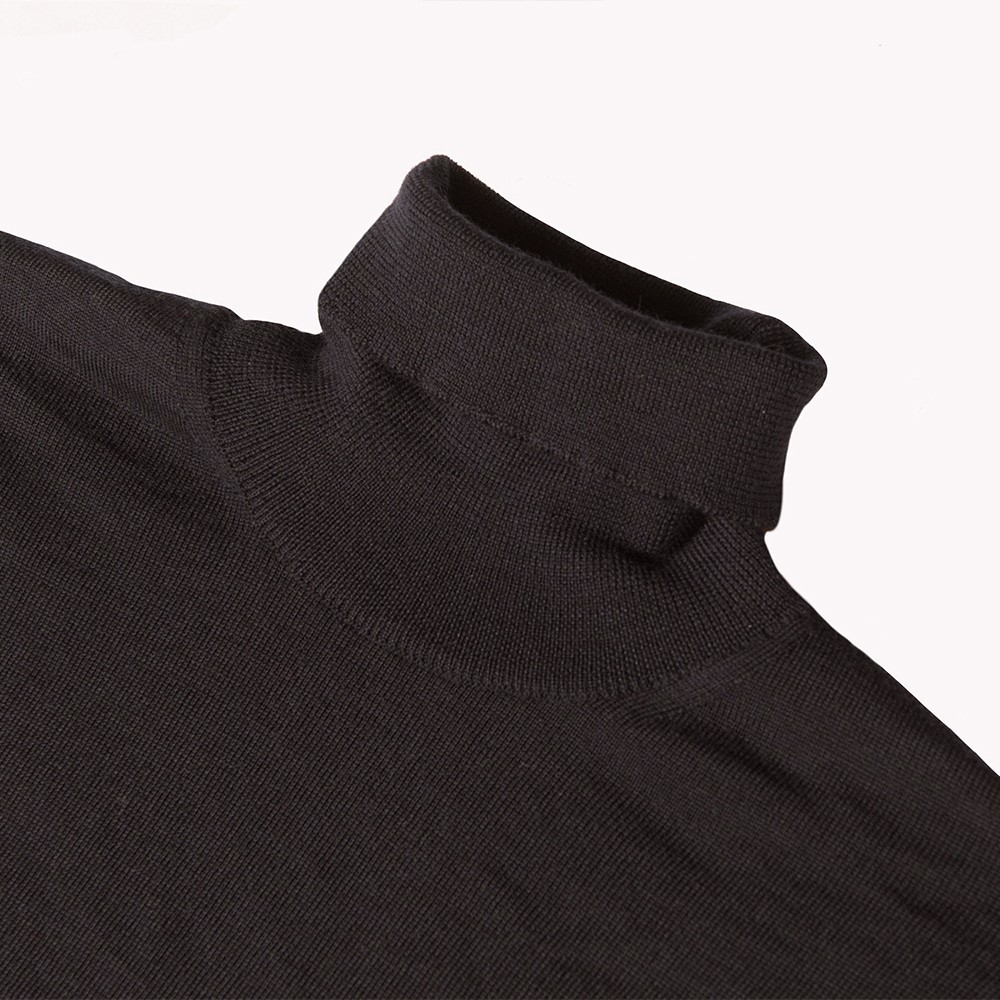 Sporting Mare dolcevita Uomo in 100% Lana Merino Nero 240-100 FINEZZA 12 - immagine 2