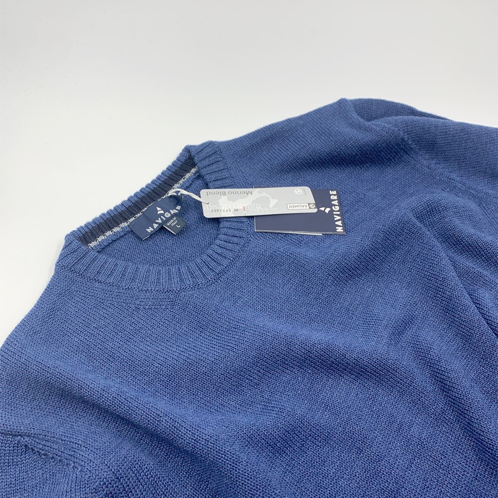 Navigare Maglione Girocollo in Misto Lana,Idrorepellente nh1051 - immagine 3