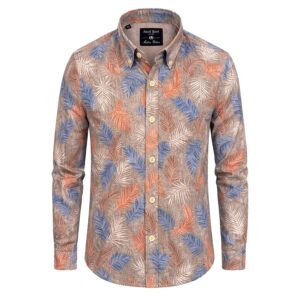 Ascot Sport Camicia 100% cotone fantasia foglie tropicali  15368-205