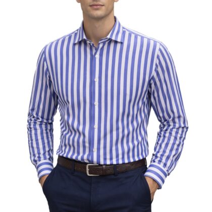 Cassera Camicia Uomo a Righe in Cotone – Vestibilità Regular 6a234 racemy style
