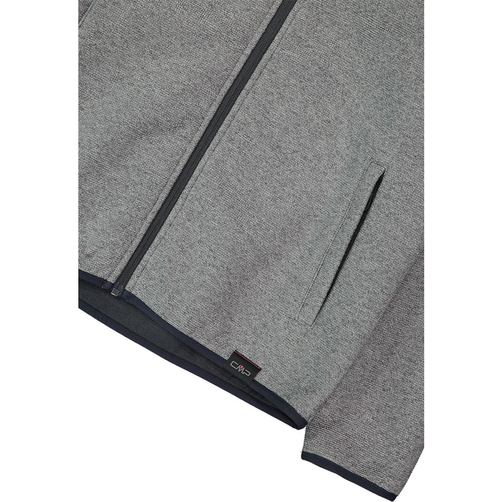 CMP Felpa con zip da uomo in pile Knit Tech 35M3937 - immagine 4