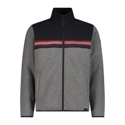 CMP Felpa con zip da uomo in pile Knit Tech 35M3937