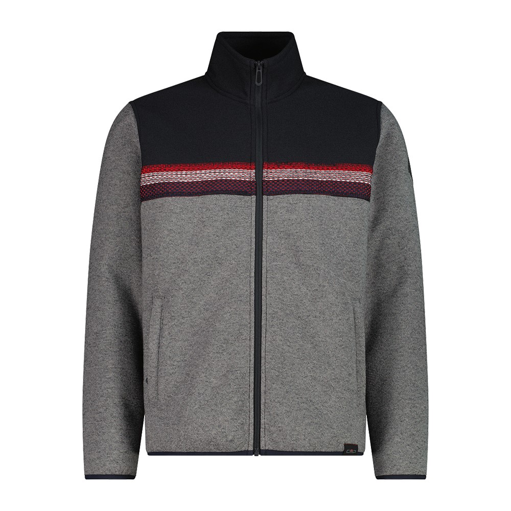 CMP Felpa con zip da uomo in pile Knit Tech 35M3937