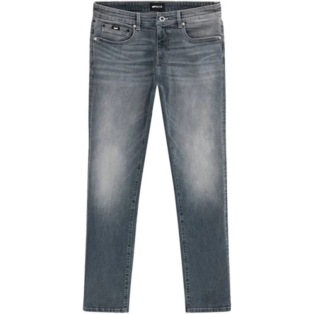 Gas Jeans Stretch Albert Simple Rev 57gm Grey Denim - immagine 4