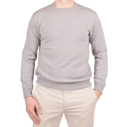 Sporting Mare Maglia in 100% Lana Merino Girocollo ZEGNA-BARUFFA FINEZZA 12 MADE IN ITALY 240-80