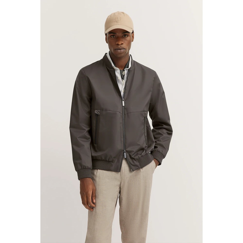 Bugatti Blouson con colletto college color talpa 11012-178200 - immagine 2