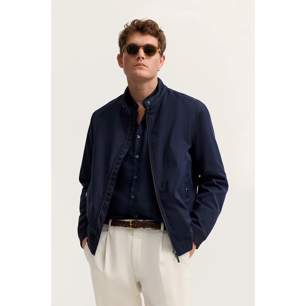 Bugatti Blouson in cotone con collo alto e tasche a filetto oblique 11041 - immagine 2
