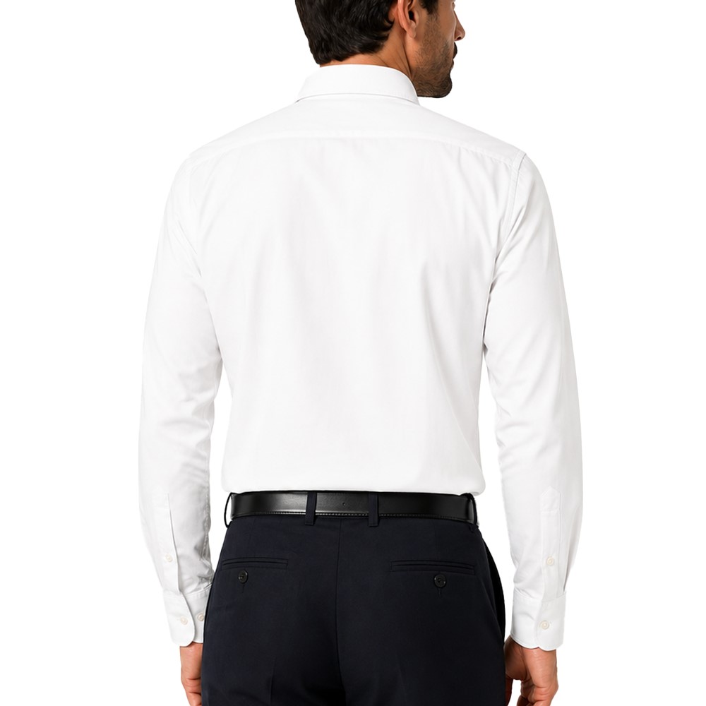 Cassera Camicia da uomo 100% cotone art.01641-01 bianco filafil mod.style - immagine 3
