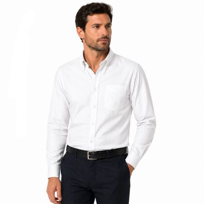 Cassera Camicia da uomo 100% cotone art.01641-01 bianco filafil mod.style