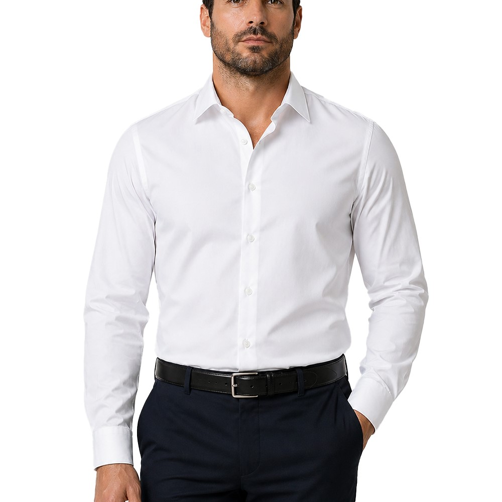 Cassera camicia uomo 100% cotone manica lunga 01641 mod.style