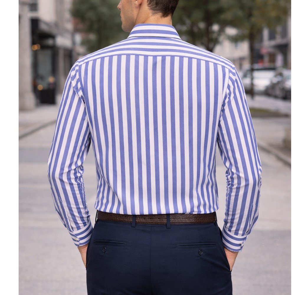 Cassera Camicia Uomo a Righe in Cotone – Vestibilità Regular 6a234 racemy style - immagine 4