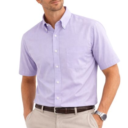 Cassera camicia uomo manica corta 100%cotone unica mod.free Botton Down