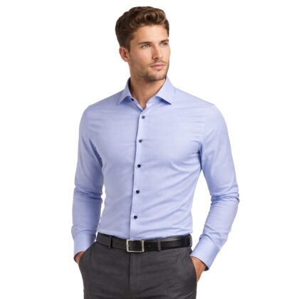 Eterna Camicia Uomo Slim Fit Azzurra No Stiro 1446-f171-11 azzurro
