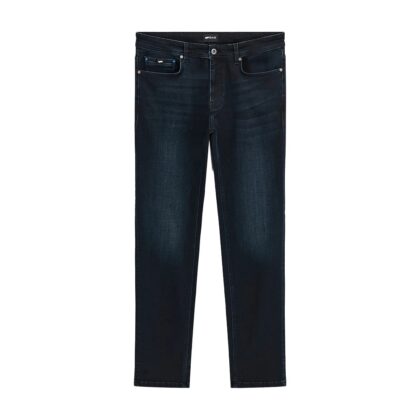 GAS JEANS STRETCH UOMO MORRIS REV DENIM BLACK BLUE B0597 65DD