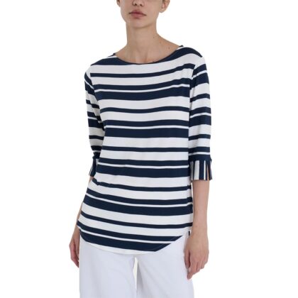 Ragno Maglietta a stripes alternate in Viscosa Summer dp55tw