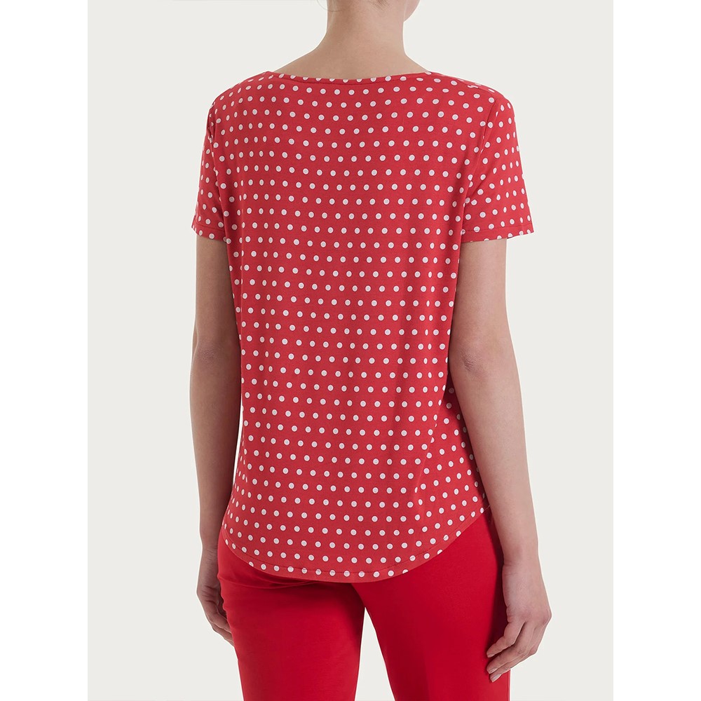 Ragno Maglietta con manica corta e dots in Viscosa Summer dp99t7 - immagine 4