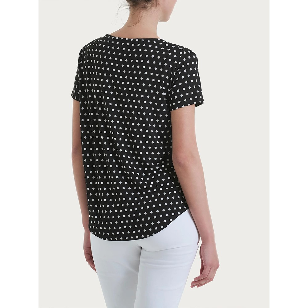 Ragno Maglietta con manica corta e dots in Viscosa Summer dp99t7 - immagine 2