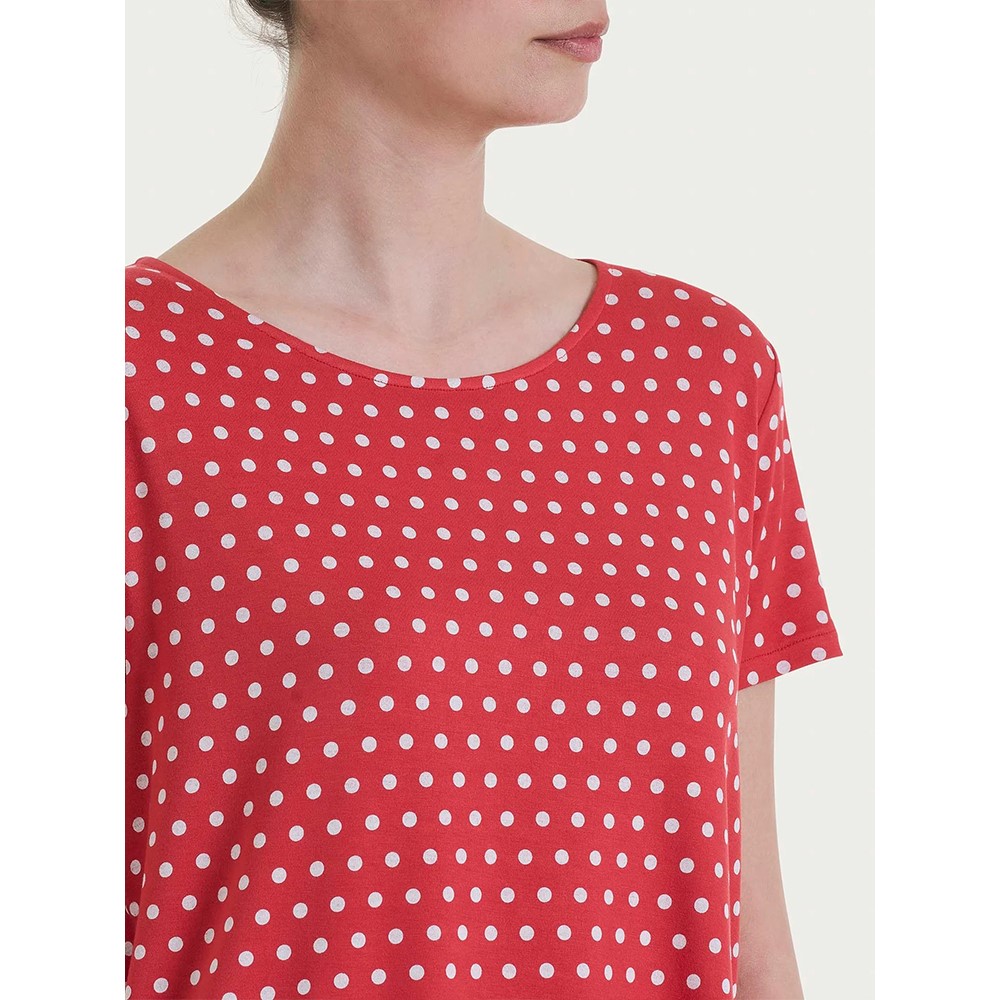 Ragno Maglietta con manica corta e dots in Viscosa Summer dp99t7 - immagine 6