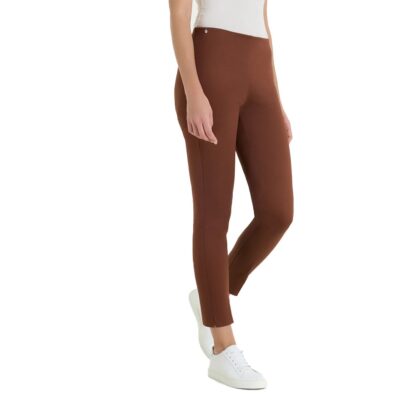 Ragno Pantalone capri con spacchetti in Satin Power - Cappuccino