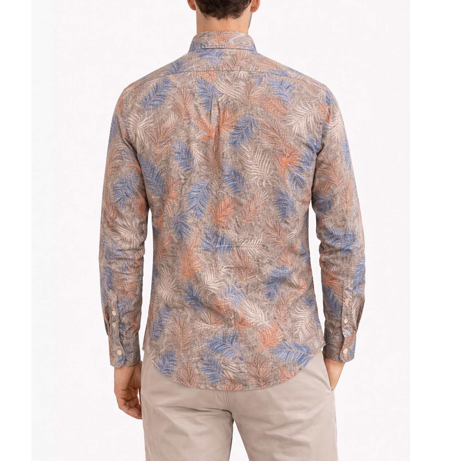 Ascot Sport Camicia 100% cotone fantasia foglie tropicali 15368-205 - immagine 2