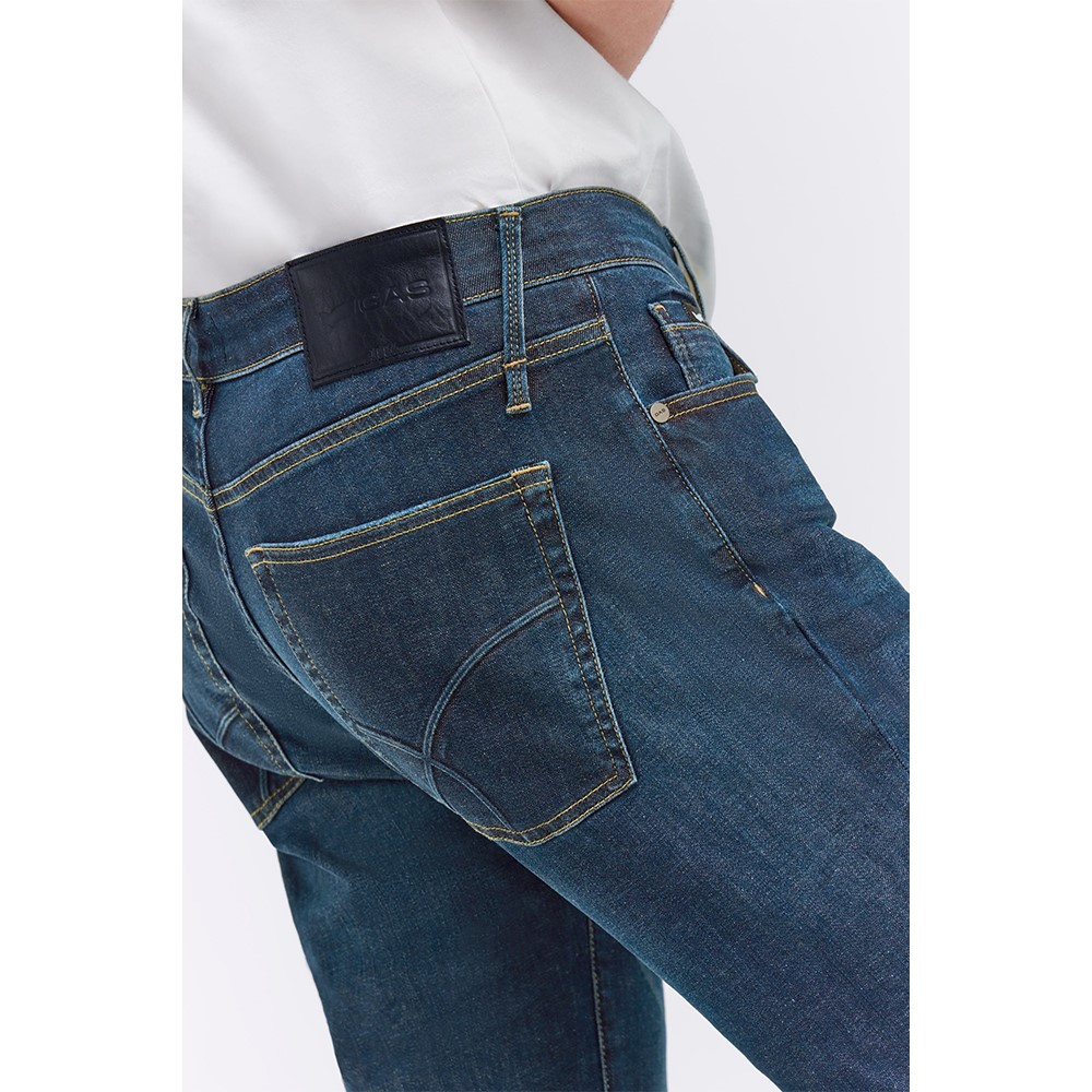 Gas jeans stretch albert simple rev 62md denim 11oz - immagine 3