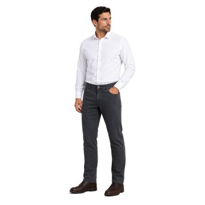 MEYER Pantaloni Stretch Autunno-Inverno Cotone Drop 4 Art.3525 Dubai col.08 Grigio Scuro