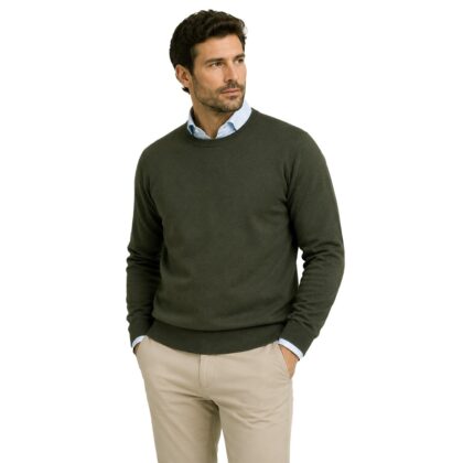 Sporting Mare Maglia in 100% Lana Merino Girocollo ZEGNA-BARUFFA FINEZZA 12 MADE IN ITALY 240-80