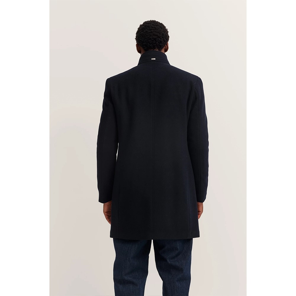 Bugatti Cappotto con collo alto ed elasticizzato con gilet rimovibile in blu navy 84203-821428-390 blu - immagine 5