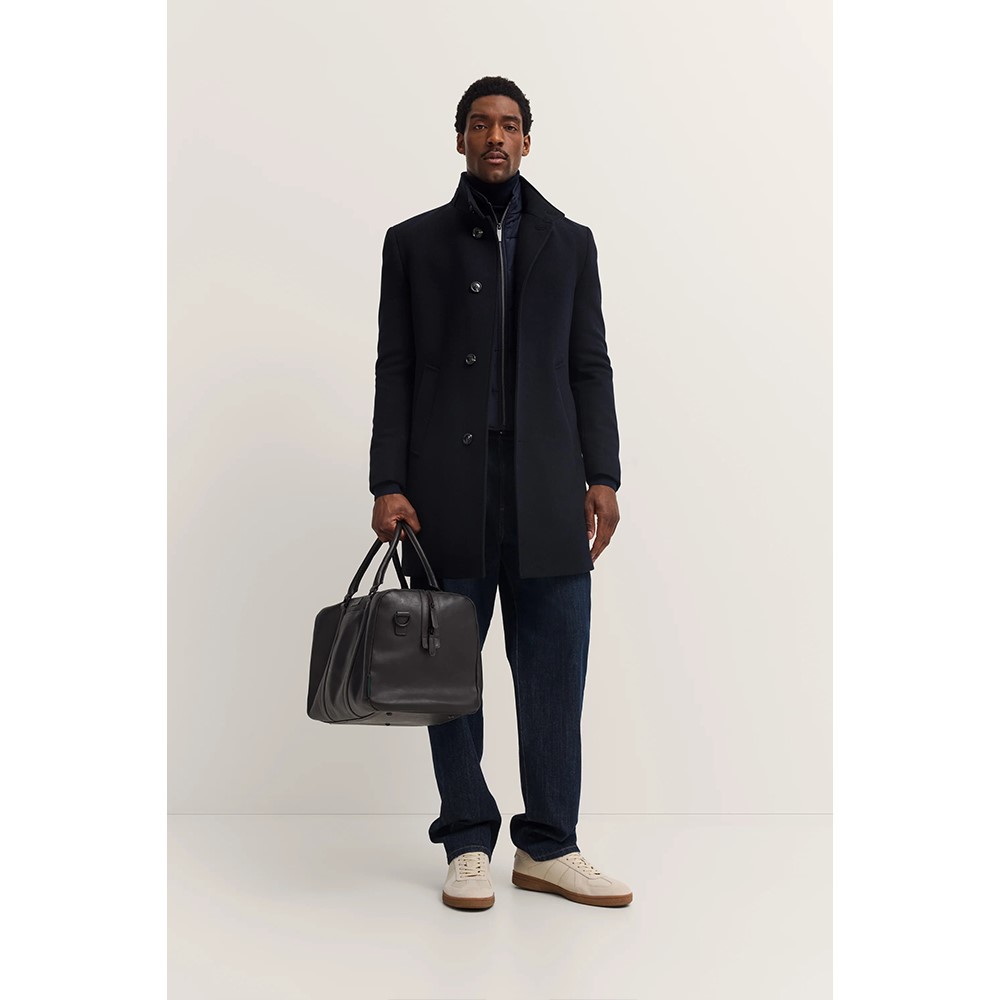 Bugatti Cappotto con collo alto ed elasticizzato con gilet rimovibile in blu navy 84203-821428-390 blu - immagine 3