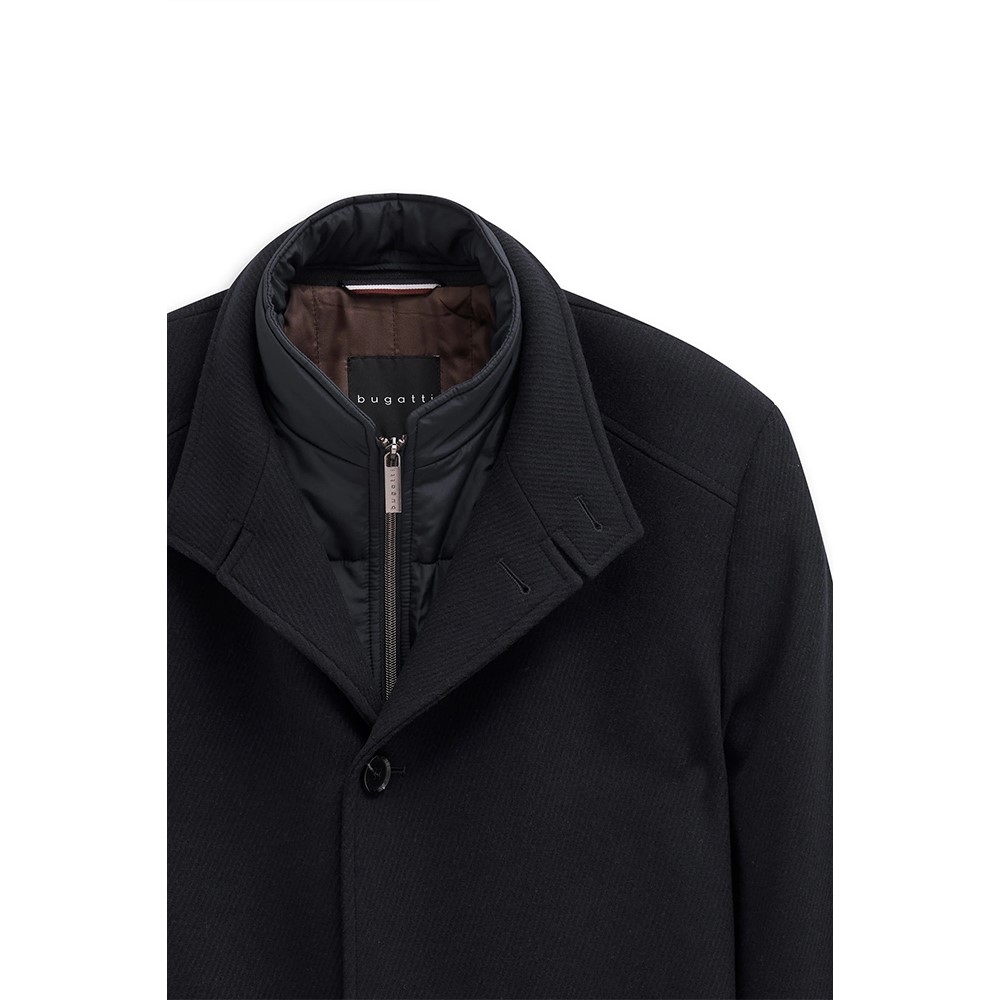 Bugatti Cappotto con collo alto ed elasticizzato con gilet rimovibile in blu navy 84203-821428-390 blu - immagine 4