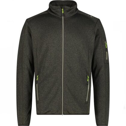 CMP Felpa Outdoor in Knit-tech con Mesh da Uomo,P-E 30H5887 PINE