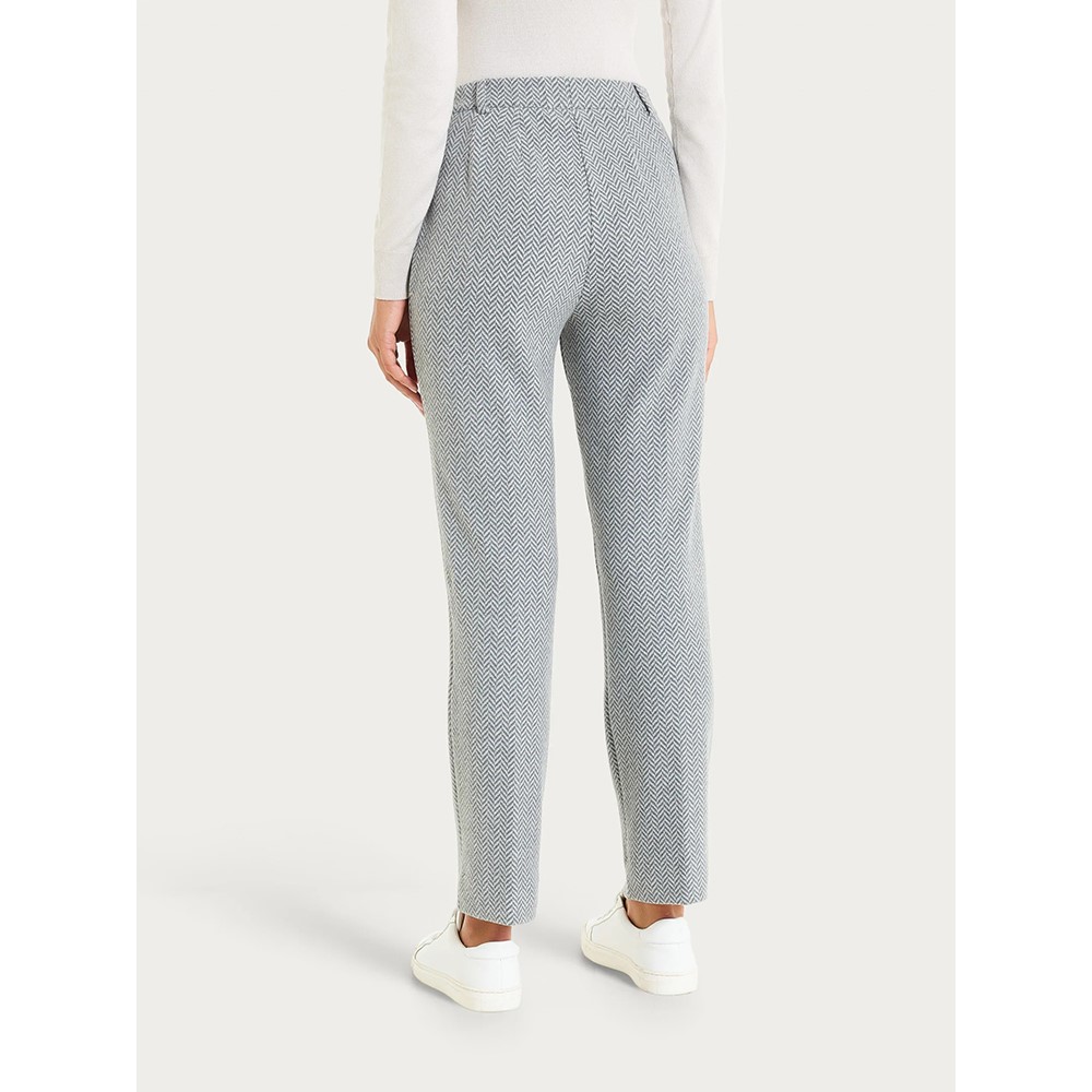 Ragno Pantalone in Fantasia Dritto con Tasche in Eco Jacquard - 135mf Fant.Grigio Mel. dr38pp - immagine 3