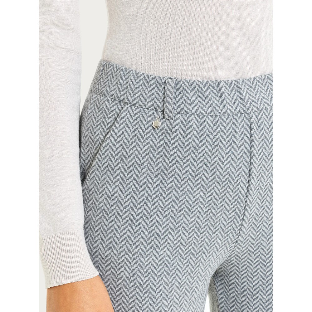 Ragno Pantalone in Fantasia Dritto con Tasche in Eco Jacquard - 135mf Fant.Grigio Mel. dr38pp - immagine 2