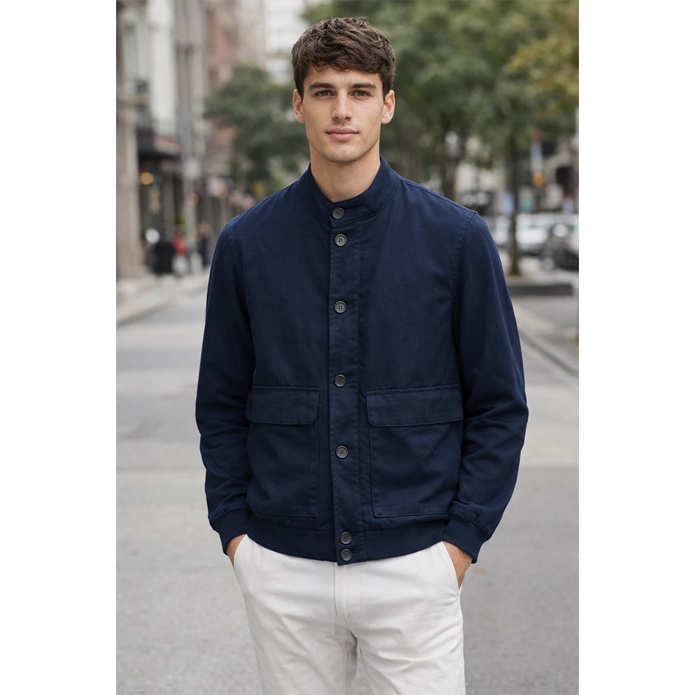 Ascot Sport Giubbino Uomo in Cotone e Lino 15378-108 - immagine 3