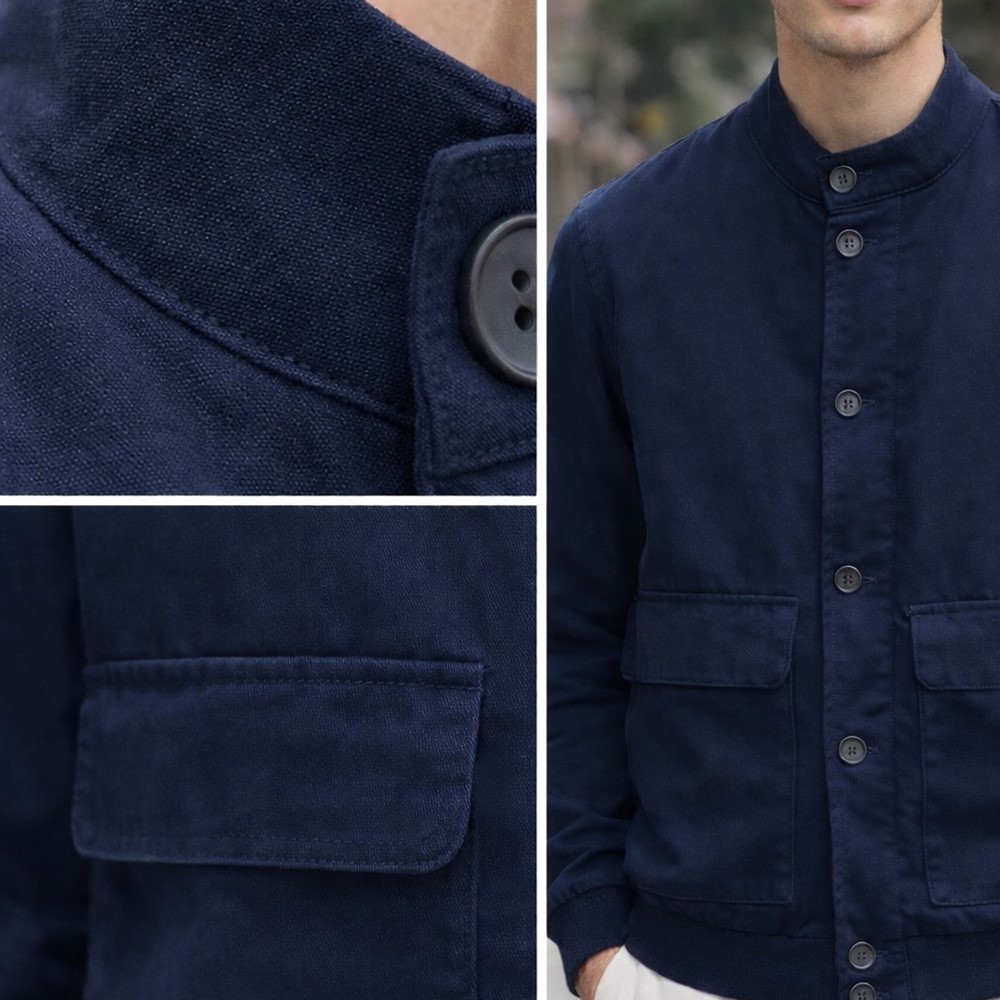 Ascot Sport Giubbino Uomo in Cotone e Lino 15378-108 - immagine 2