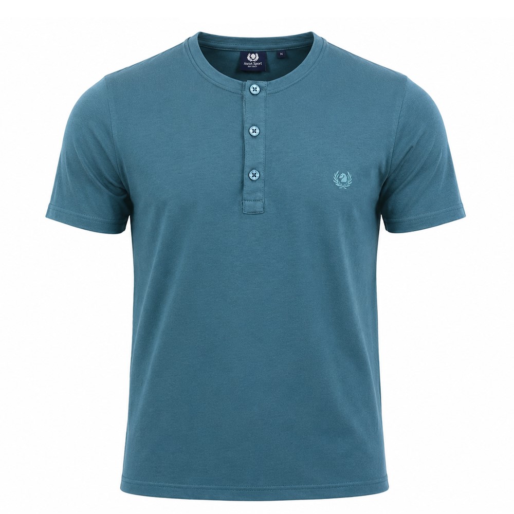 Ascot Sport T-Shirt Uomo Serafino 100% Cotone 15305-325 - immagine 4