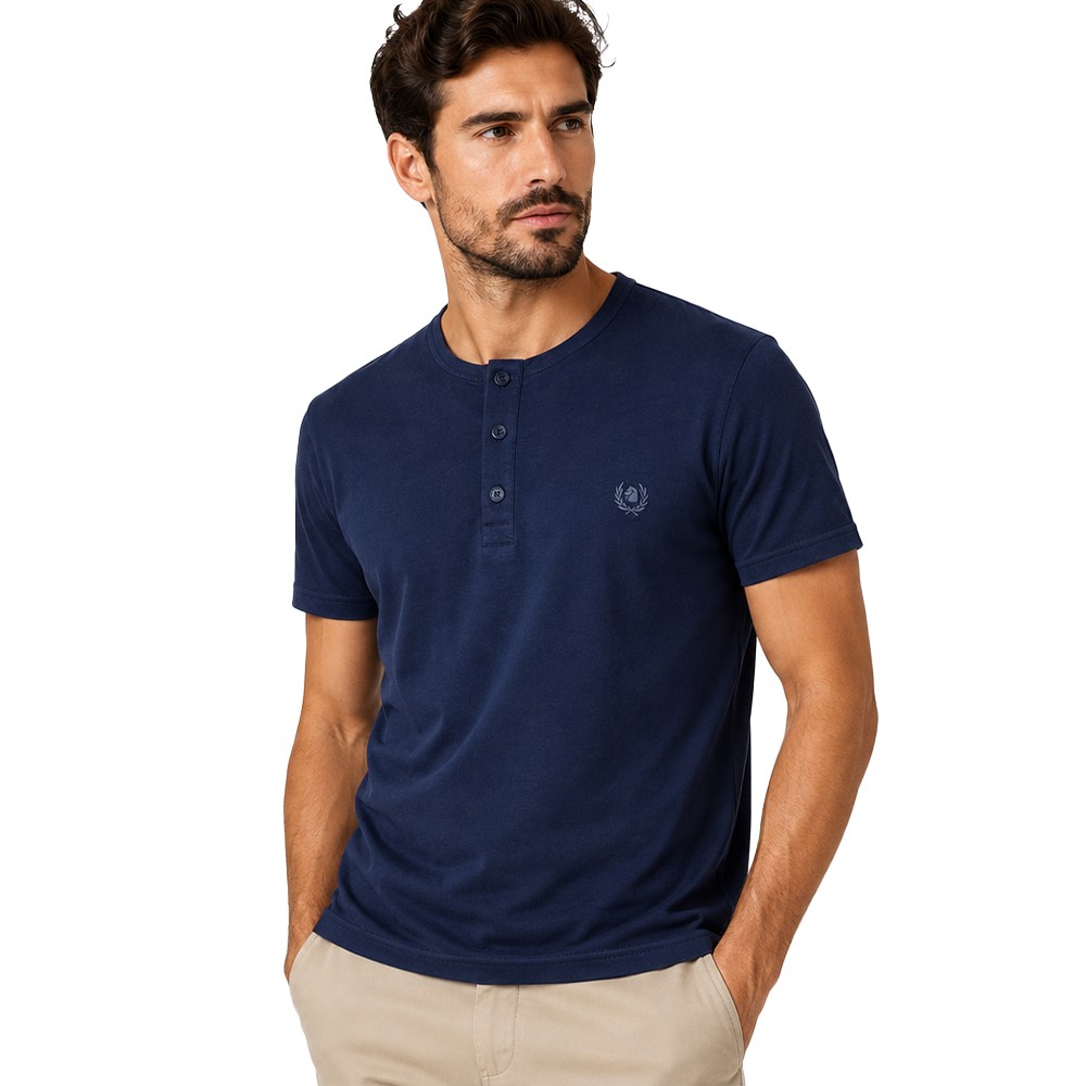 Ascot Sport T-Shirt Uomo Serafino 100% Cotone 15305-325 - immagine 2