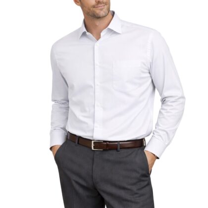 Cassera Camicia Classica 100% cotone Manica Lunga  3b116 sito mod.free 01 bianco