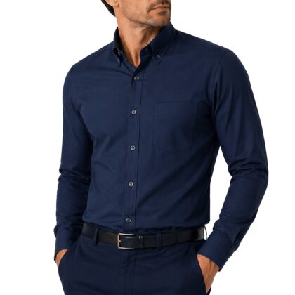 Cassera Camicia Uomo a Manica Lunga 100% Cotone Botton Down Art.01750 levolaplus mod.style