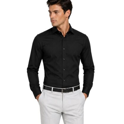Cassera Camicia Uomo Manica Lunga 100% Cotone 01750 levolaplus mod.active slim fit