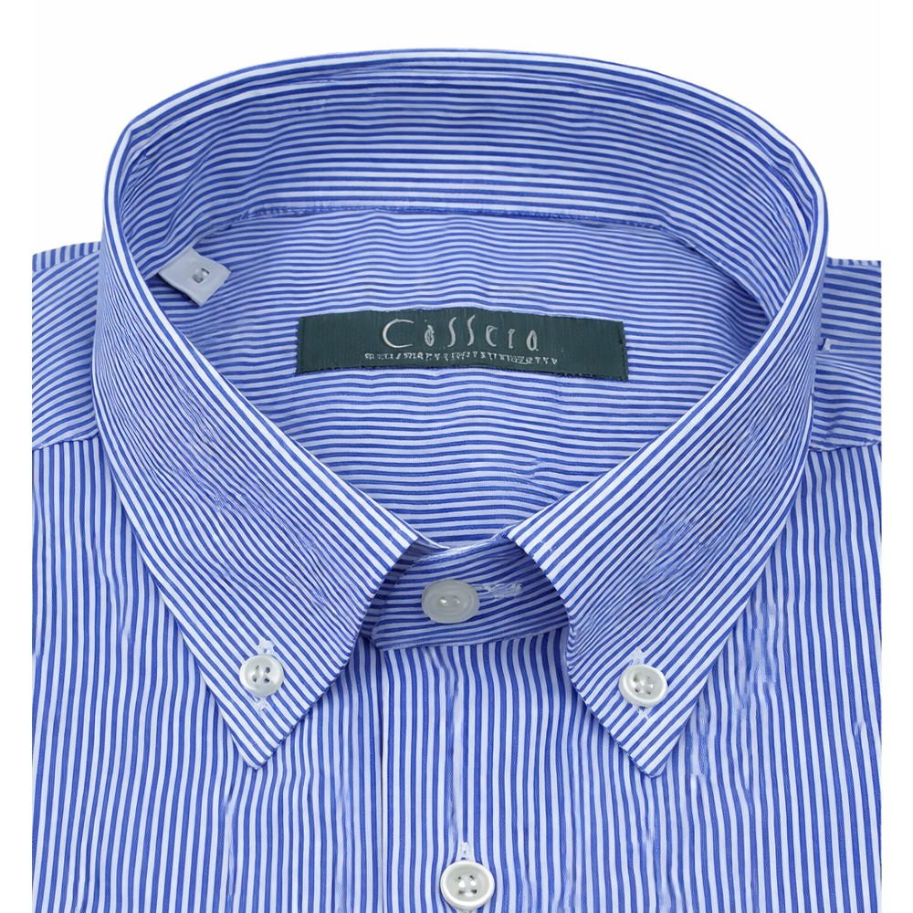 Cassera camicia uomo manica lunga botton down 100% cotone 01285 stagni mod.style - immagine 5
