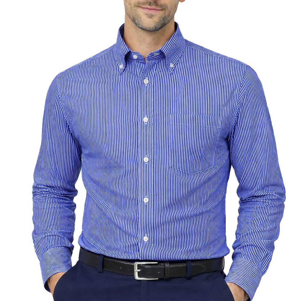 Cassera camicia uomo manica lunga botton down 100% cotone 01285 stagni mod.style - immagine 4