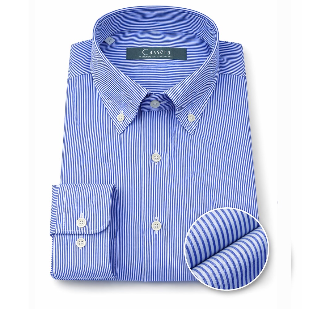 Cassera camicia uomo manica lunga botton down 100% cotone 01285 stagni mod.style - immagine 3